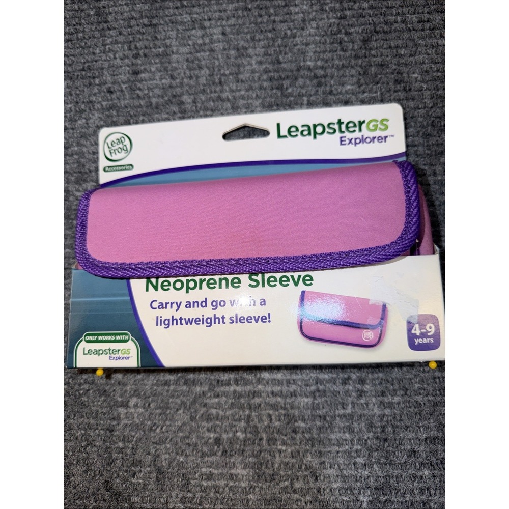 Leap Frog Leapster GS Explorer Pink Neoprene Sleeve 7.75 in X 4.50 NEW